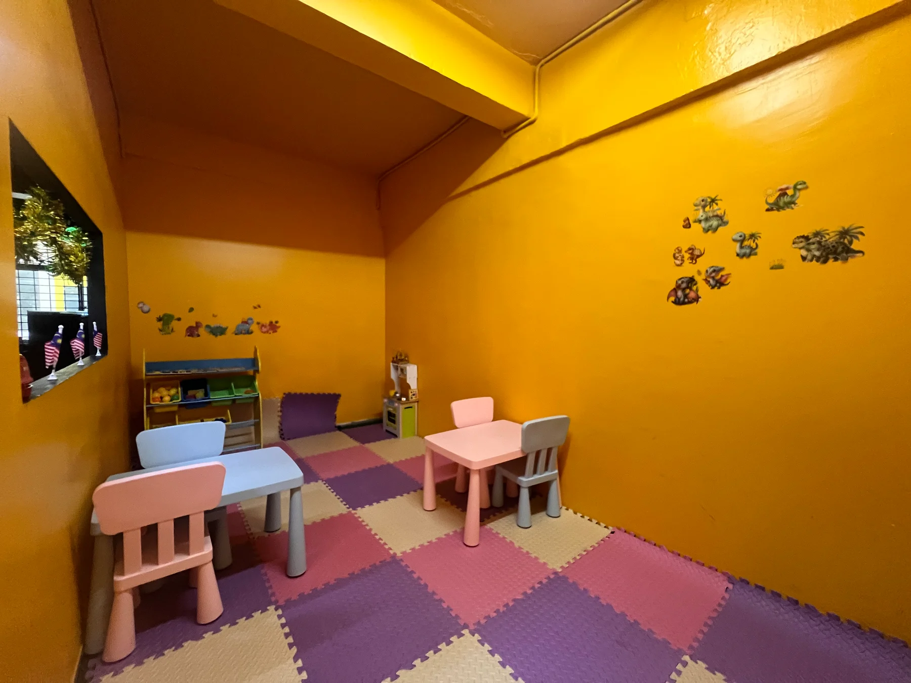 Children’s play area inside Ahmad Sportrim Garage